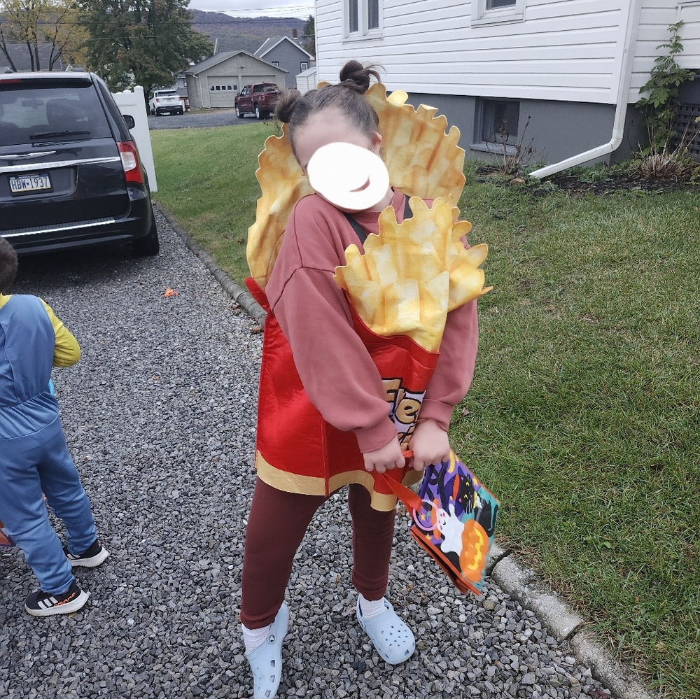 Spirit French Fries Kids Costume - Red and Gold - Picture 1 of 7